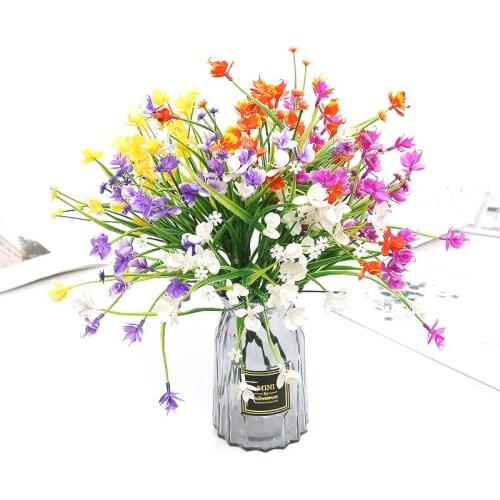 Artificial plant Fake flower plastic flower green plant Fake flowers for Wedding Home decoration simulation plant green grass