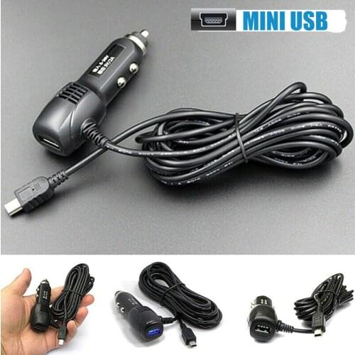 Dash Cam Power Lead Mini USB Charging Cable Universal In USB Car Charger Tool