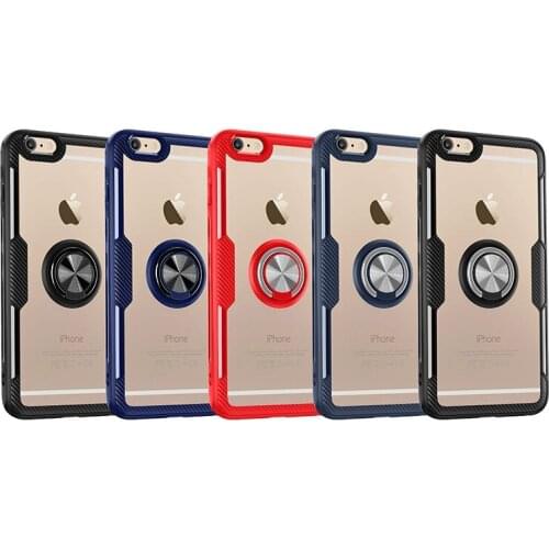 LANCASE Phone Cases For iPhone X/ XS Case Finger Ring Kickstand TPU+PC Transparent Protective Cases For iPhone XS MAX/ XR Case