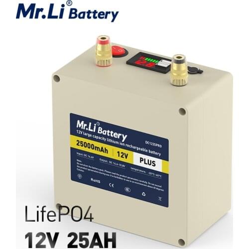 Deep Cycle 12V 25Ah LiFePO4 Battery Pack Built in 50A BMS With USB Output For Golf Backup Power Supply