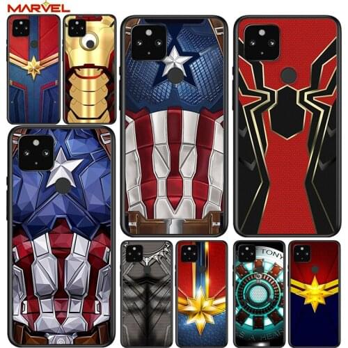 Avengers Hero Marvel Shockproof Cover for Google Pixel 5 5A 4 4A XL 5G Black Phone Case Shell Soft Fundas Coque Capa