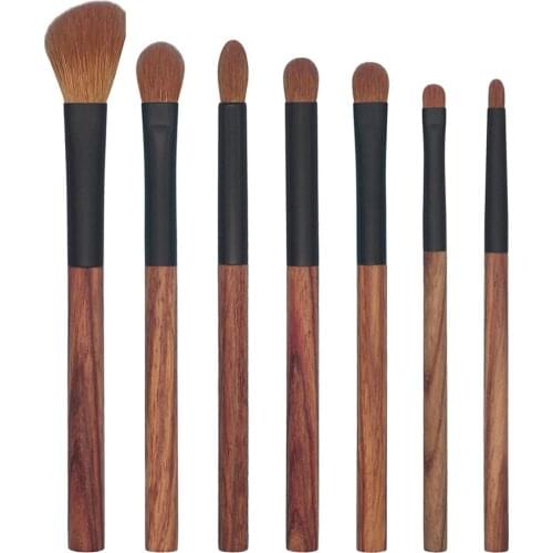 X01 Professional Handmade Makeup Brush Set 7pcs Soft Saibikoho Goat Hair Eye Shadow Brush ChineseAsh Handle Make Up Brushes Kit