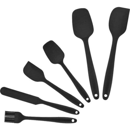Silicone Spatula Set 6 Piece Non-Stick Rubber Spatula Set with Stainless Steel Core Heat-Resistant Spatula Kitchen Utensils Set