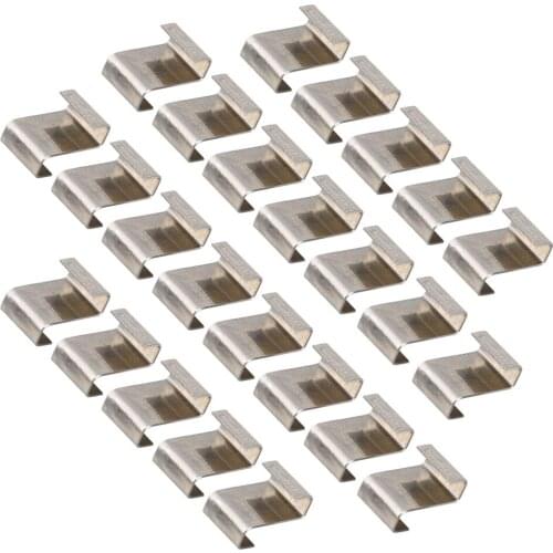Glazing Wire Clips Stainless Steel Z-shaped Buckle Silver 25pcs Fixing Tool Adjustable Glass Shelf Holder Garden Nail