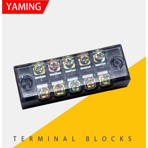 P174 600V 15A TB-1505 Panel Mount Fixed Barrier 5 Position Terminal Block Connector/Cable Connector/Wire