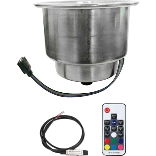 Light Stainless Steel Drink Cup Holder Remote for Car Truck RV, interior , IP66 Waterproof