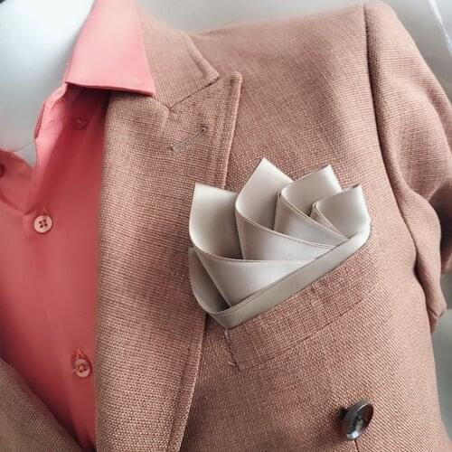 Business Pocket Towel Mens Suit Dress England Pure Color Square Towel Straight Insert Molding Wild Wedding Dress Accessories