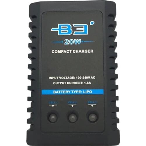 7.4V 11.1V IMAX B3 20W 1.6A Compact Portable Battery Balance Charger for 2s - 3s RC LiPo Battery B3 Charger For RC Hobby Toys