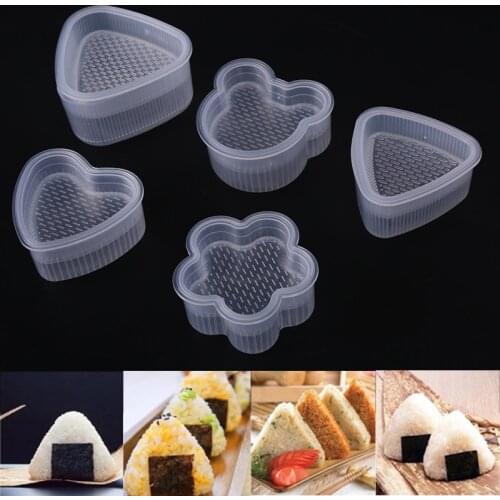 Clear DIY Sushi Mold Practical Kitchen Bento Decorating Sushi Onigiri Mold Food Press Triangular Form Rice Ball Maker Accessorie