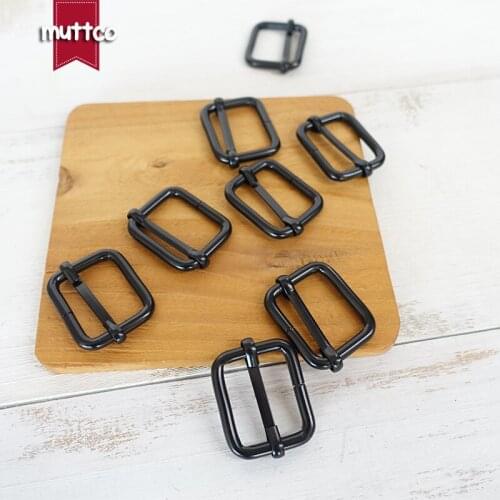 Retailing metal roller adjustable buckle environmental slider 25mm black high quality backpack DIY dog collar parts LXK-007