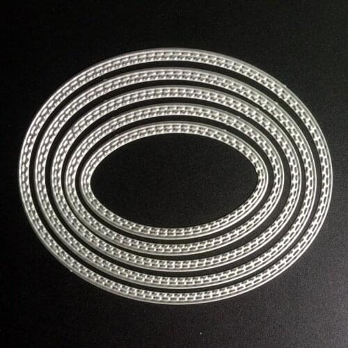 SCD610 Oval Metal Cutting Dies For Scrapbooking Stencils DIY Album Cards Decoration Embossing Folder Craft Die Cuts Tools New