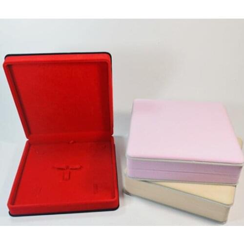 Jewelry Set Box 19x19x5cm Necklace Earring Ring Gift Box Velvet Wedding Packaging Holder Jewelry Display Storage Box Case 60pcs