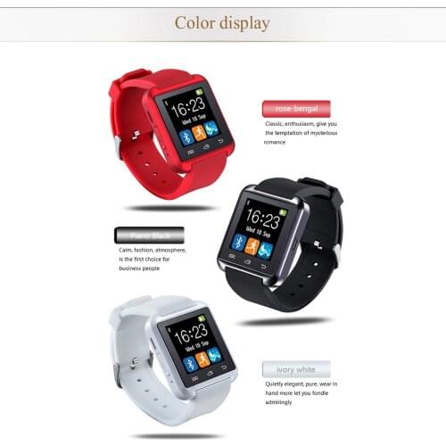 Bluetooth U8 Smartwatch Touch Screen For iPhone 7 Samsung S8 Android Phone Sleeping Monitor Smart Watch With Retail and Package