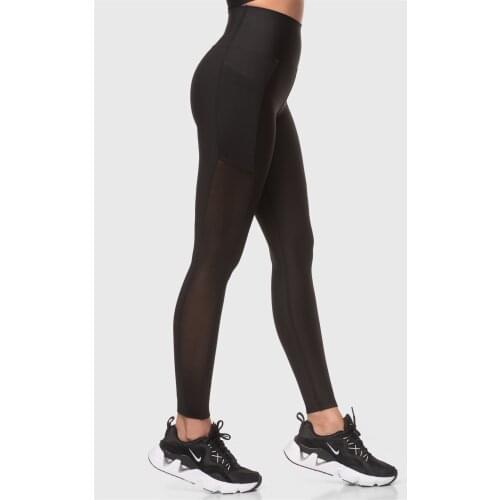Superstacy High Waist Pockets Gauze Black Sports Leggings