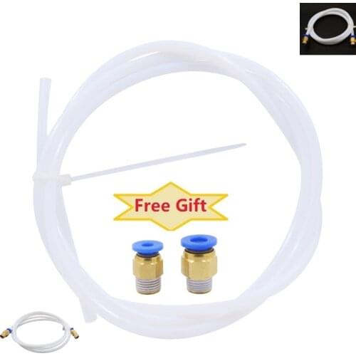 MEGA 1M PTFE Tube Pipe Connectors 3D Printers Parts J-head Hotend For V5 V6 Bowden Extruder 1.75mm ID 2mm 4mm 3.0mm OD 4mm 6mm