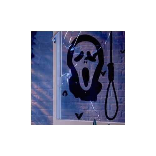 Happy Halloween Large Wall Stickers Ghost Bat Glass Decal Window Stickers Posters Vinyl