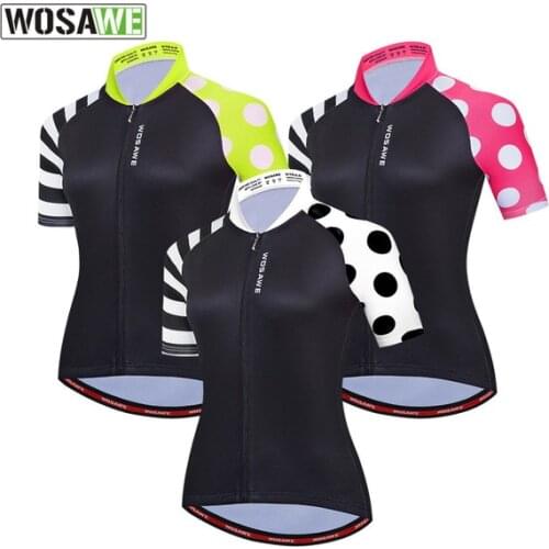 WOSAWE Womens Motorcycle Cycling Jersey Short Sleeve Bicycle Clothing Road Biker Top Shirts MTB Downhill Sport Jersey Quick Dry