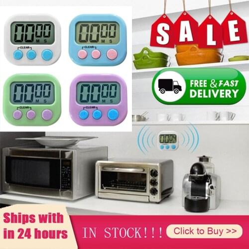 LCD Digital Kitchen Countdown Magnetic Timer Stopwatch Alarm With Stand Kitchen Timer Practical Cooking Alarm Clock Gadget Game