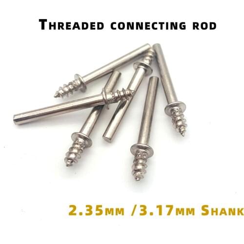 ZtDpLsd 20Pcs 2.35/3.17mm Wool Threaded connecting rod Connecting Rod Rotary Tool Shank Woodwork Electric Mini Drill Accessories