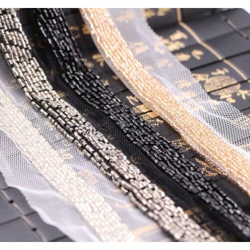 10yards/lot handmade bridal rhinestone wedding crystal sash belt trimming sequin pearl applique embroidery accessories 1024-1
