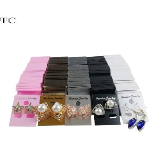 100pcs/lot Plastic DIY Jewelry Display Accessories Earring Hanging Card Earring Stud Showing Holder Card Showcase