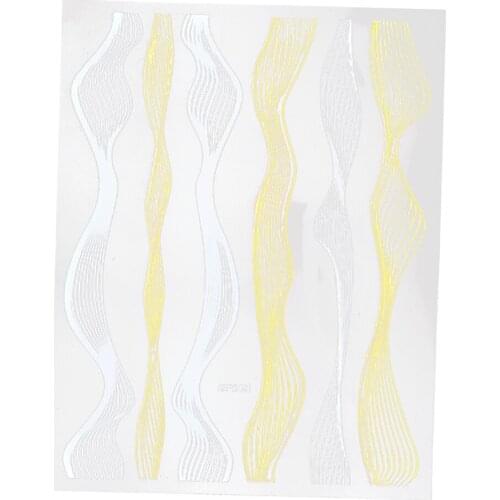 2 Sheets Nail Art Self Adhesive Striping Tape Line Decals Sticker Decoration