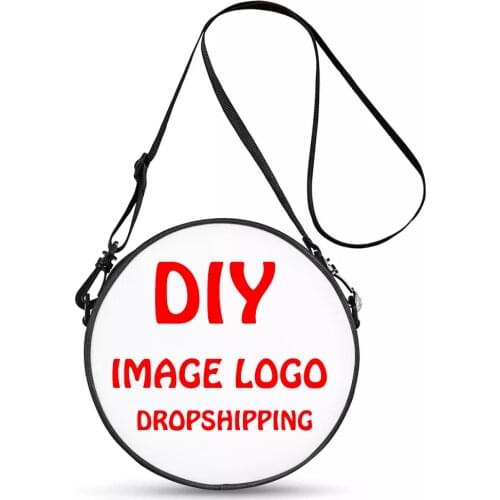 2021 Custom Logo Image College Teen Girls Boys Backpacks School Mochila Daily Women Round Bags Messenger Men Dropshipping