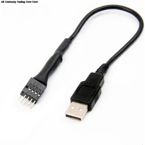 9 pin Male to External USB A Male PC Mainboard Internal Data Extension Cable