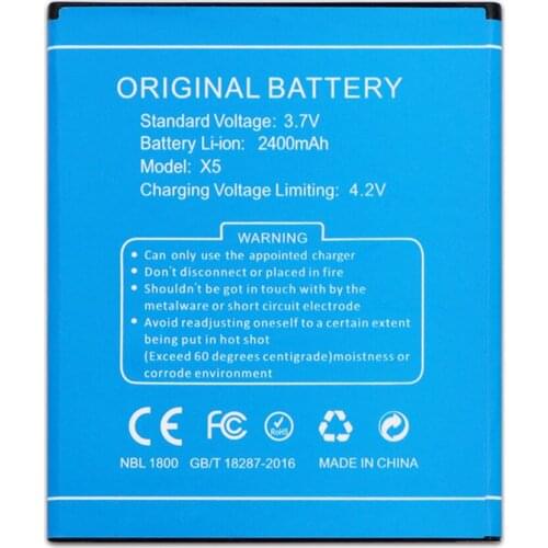 2pcs/lot 2400mAh 3.7V Phone Battery For Doogee X5 X5 Pro Batteries