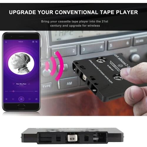 Car Audio Bluetooth 5.0 Car Cassette Adapter with Microphone 6H Music Time 168H Standby