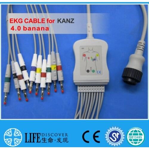 One piece EKG Cable with 10leads for kanz PC-104,103,106,4.7k resistance
