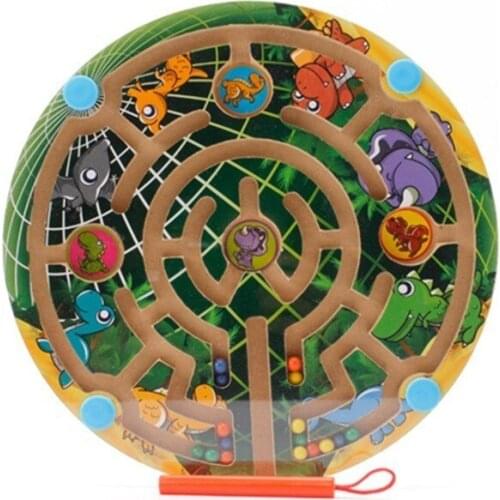 Wooden Toys Magnetic Maze Board Early Childhood Educational Toys Maze Game P Small Pen Labyrinth