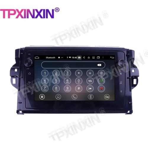 For Toyota fortuner 2015-2018 Touch Screen 4+128G Android 10 GPS IPS Car Multimedia Tesla Player Headunit Audio Radio Navigtion