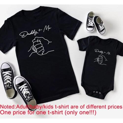 Daddy and Me Family Matching Tshirt Cotton Dad and Daughter Son Family Matching Outfits Summer Family Look Top Fathers Day Gift