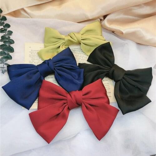 Internet Celebrity Super Immortal Hairpin Female Big Bow Hairpin Black Back Head Clip Bangs Girl Hair Ornaments Star Style