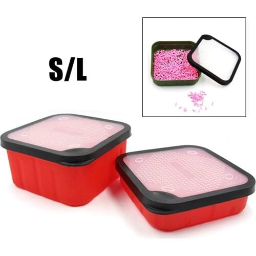 1pc Fishing Maggot Bait Boxes + Lids Live Bait Storage Box Bloodworms Bait Container Iscas Pesca Fish Tackle Tools Accessories