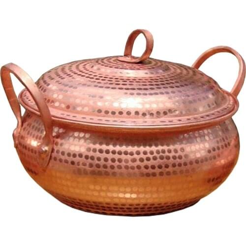 Red Copper Pot Chinese Style Multi-functional Household Hand-made Thickened Without Coating Firm And Durable Easy To Clean
