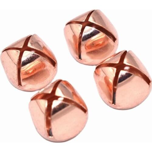 Mini Cross Bells Charms Rose Gold Jingle Bell Christmas Bell Decoration Ornaments Pendant Bells for Collar Christmas Home