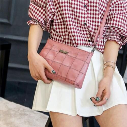 Fashion Crossbody Bag For Women Shoulder Bags Ladies Handbag Female Vintage Leather Plaid Messenger Bag Borsa Donna Dames Tassen