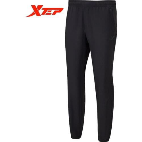 Xtep Mens Elastic Sports Pants Knitted Straight Mens Trousers New Casual Pants Loose Mens Running Trousers 879229980093