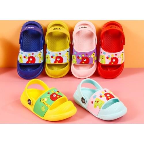 Kids Mules & Clogs summer baby boys girls croc sandals flat heels solid cartoon slippers childrens garden shoes EUR
