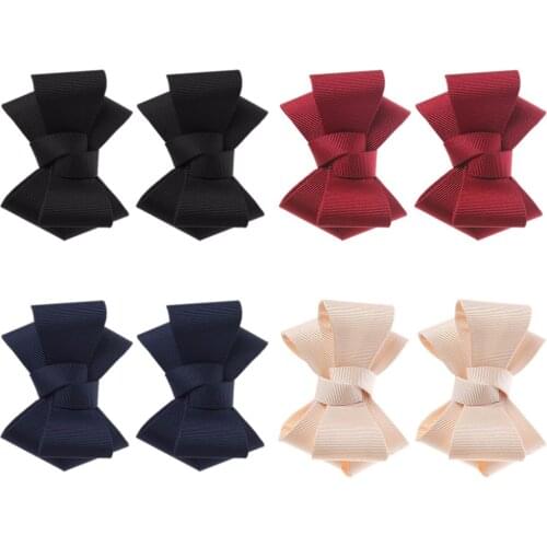 New 2Pcs DIY Bowknot Patches Shoe Clothes Applique Decoration Accessories Embroidery Colorful Shoe Decorations