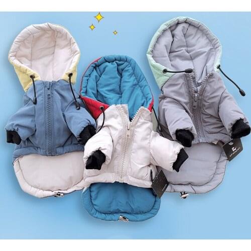 Pet Dog Clothing Winter Outdoor Coat for Small Medium Dogs Cats Printed Dog Jacket Chihuahua French Bulldog Yorkie Puppy Clothes