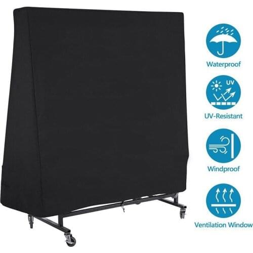Dust Covers Protector for Outdoor Table 300D Heavy Duty Waterproof UV Resistant Tennis Ping Pong Table Storage Cover