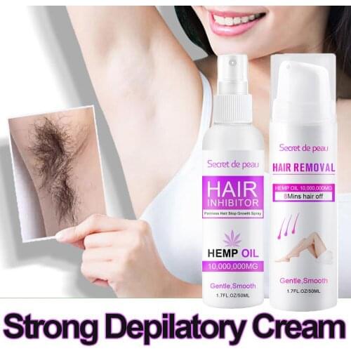 Secret De Peau 2Pcs Set Strong Removing Hair Cream Painless Remove Armpit And Arm&Body Legs Body Hair Removal Cream Unisex