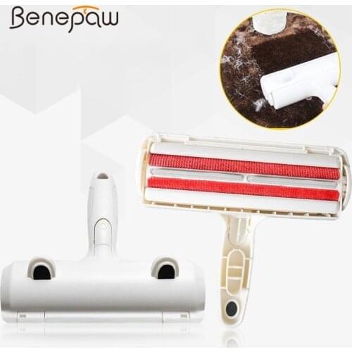 Benepaw Efficient Pet Dog Hair Remover Brush Portable Fur Lint Roller Removal With Hair Storage For Furniture Clothes Bed Carpet