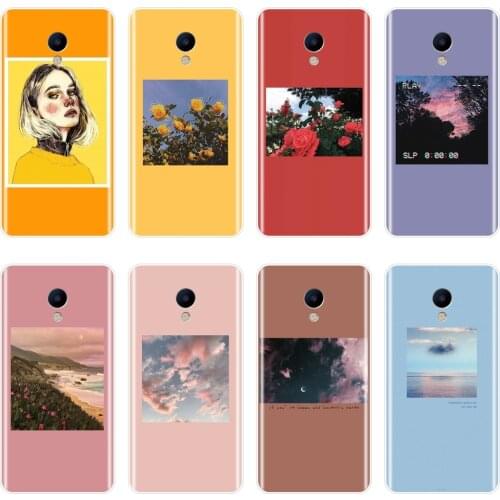 Phone Case For Meizu M2 M3 M3S M5 M5C M5S M6 M6S M6T Yellow Flower Girl Silicone Soft Back Cover For Meizu M2 M3 M5 M6 Note Case
