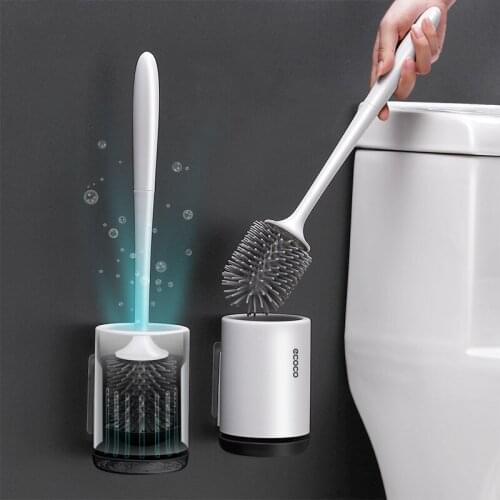 TPR Toilet Brush and Holder Quick Drain Cleaning Brush Tools for Toilet Household WC Bathroom Accessories Sets