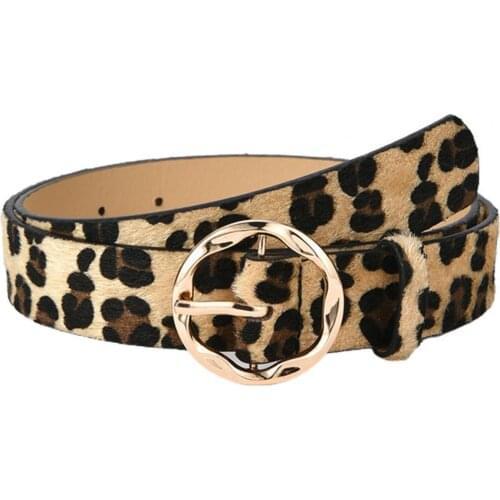 Women Waist Belt Fashion Faux Leather Alloy Single Prong Buckle Adjutable Faux Leather Leopard Snakeskin Waistband for Jeans