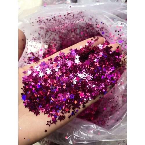 1Kg/Pack Laser Hollow Pentagram Mixed Nail Glitter Flakes Decorations Holographic Paillette Bulk Sequins Nail Art Glitter Tc#018
